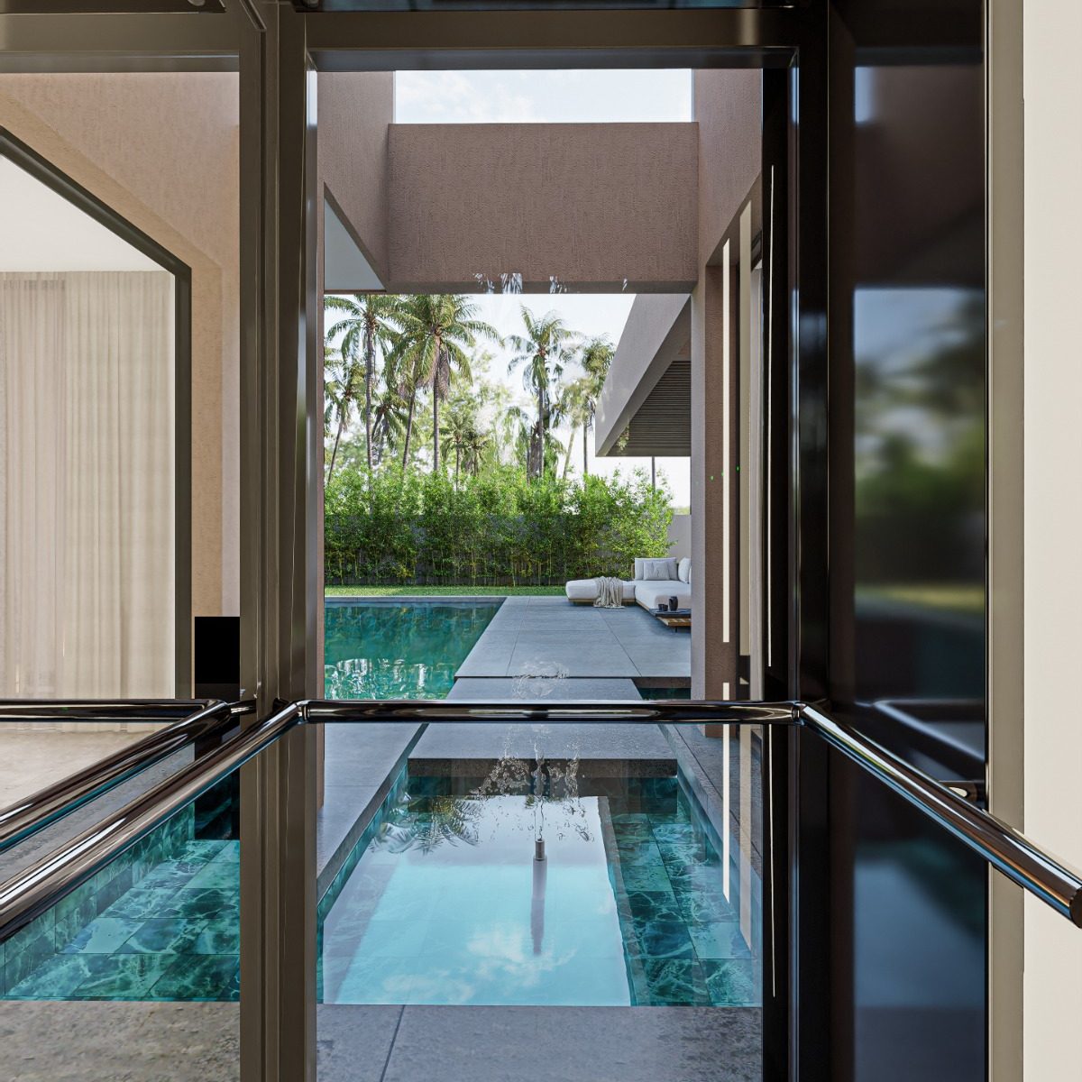 Ascenseur panoramique - vue dedans